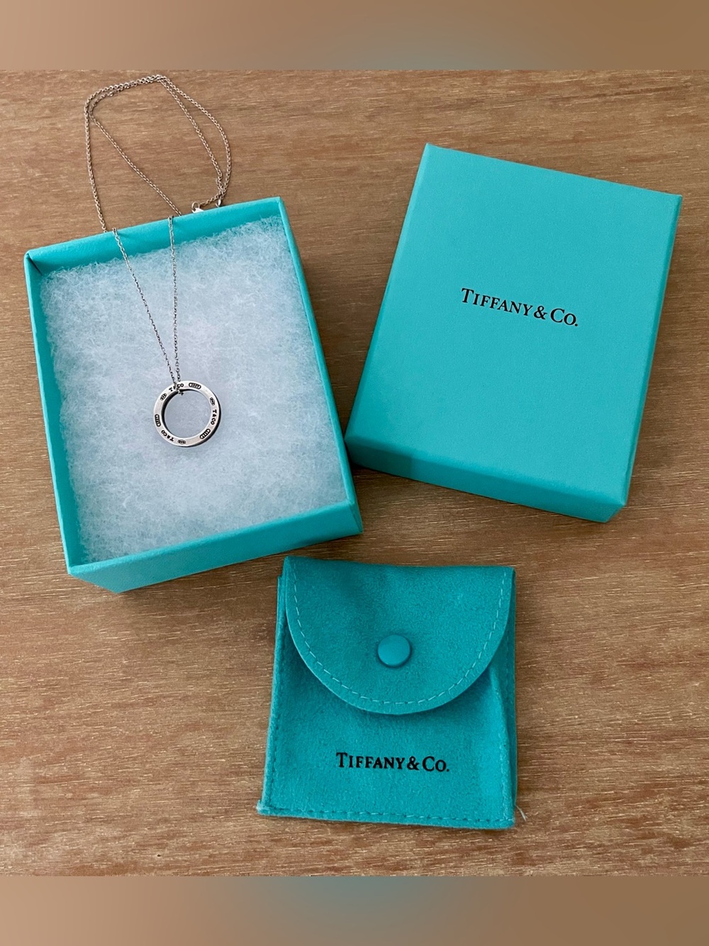 Tiffany & Co. Sterling Silver Open Circle Pendant Necklace